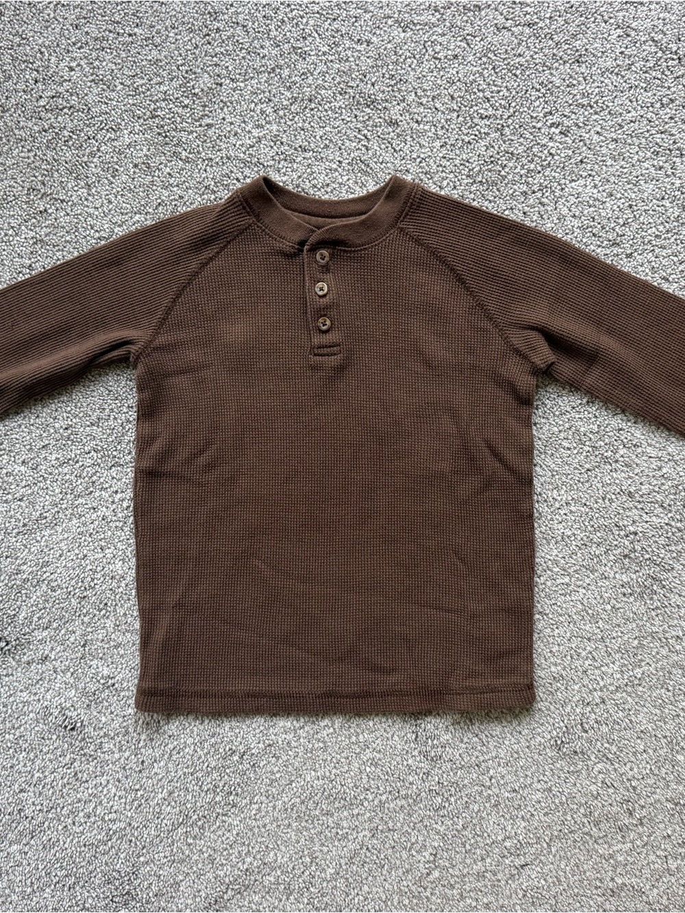 Garanimals Brown Long Sleeve Waffle Henley